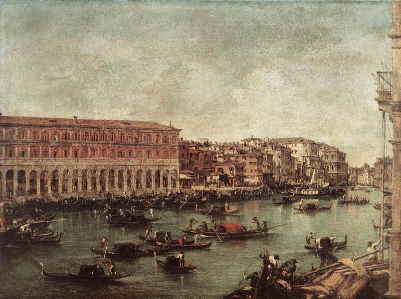 The Grand Canal at the Fish Market (Pescheria) dg, GUARDI, Francesco